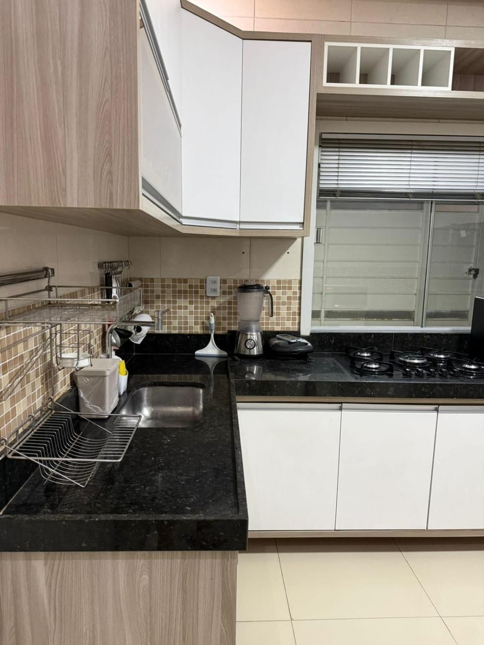 Kitchen or kitchenette, stove, toaster