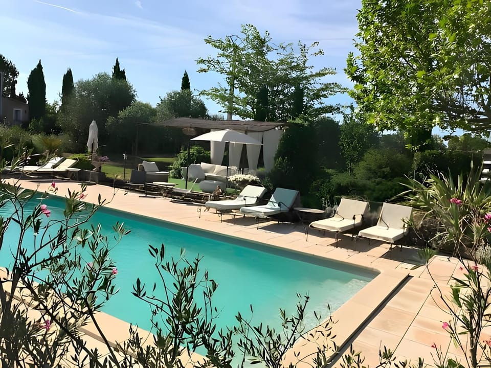 Property building, Living room, Swimming pool