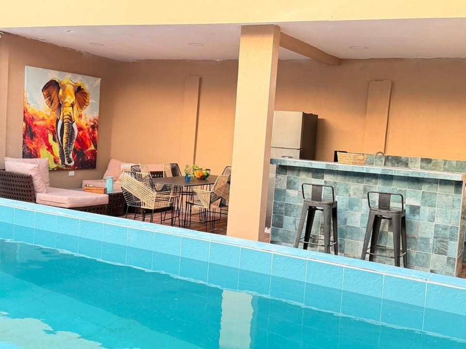 Dining area, Pool view, Swimming pool