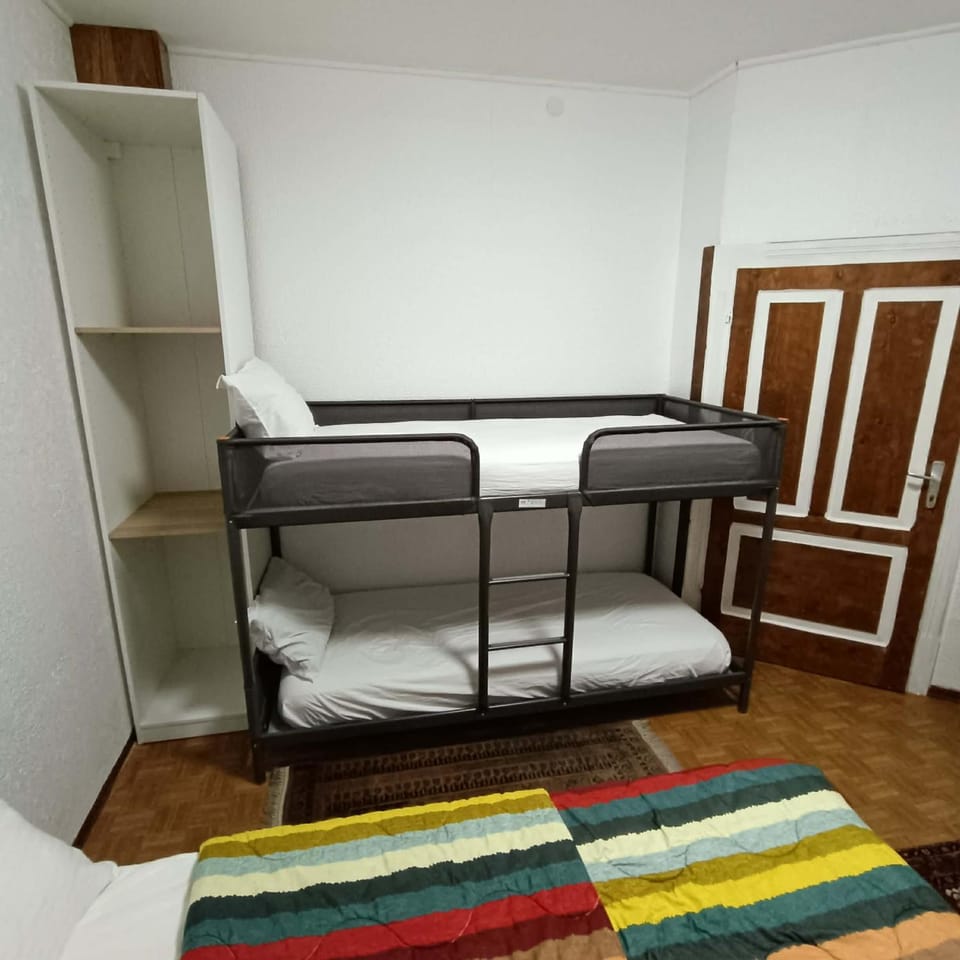 bunk bed, wardrobe