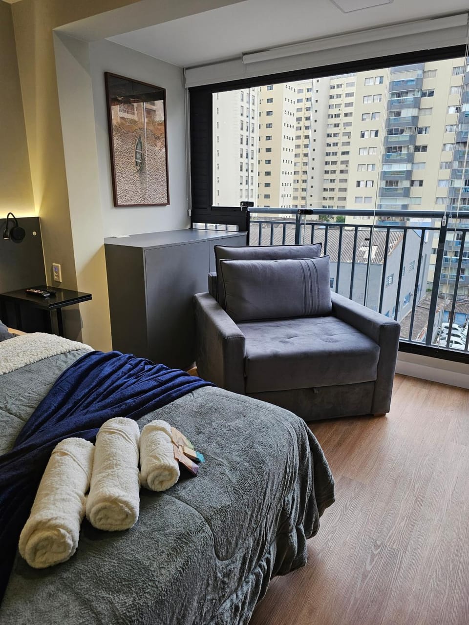 Bed, View (from property/room), Balcony/Terrace, Bedroom, towels