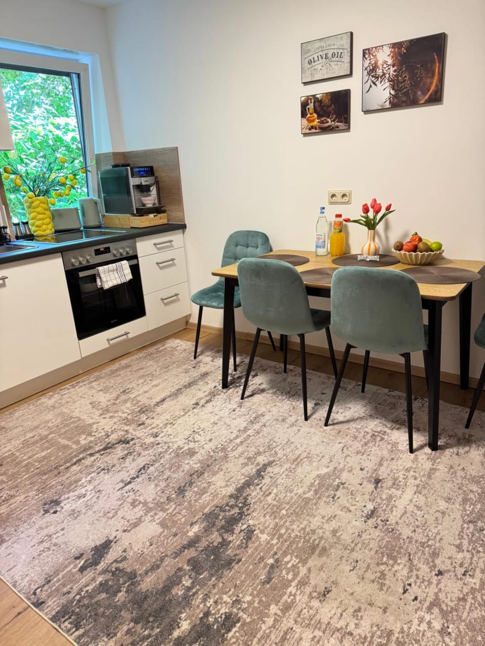 Kitchen or kitchenette, Dining area, oven, stove