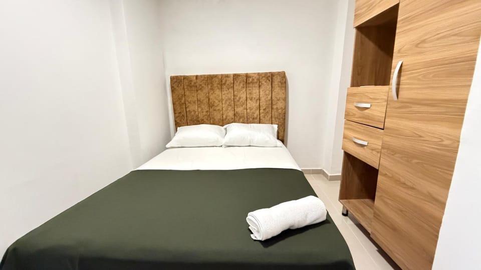 Bed, Photo of the whole room, Bedroom, towels, wardrobe