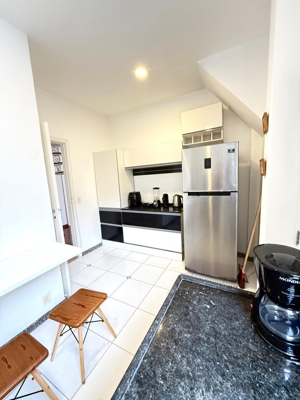 Kitchen or kitchenette, oven, stove