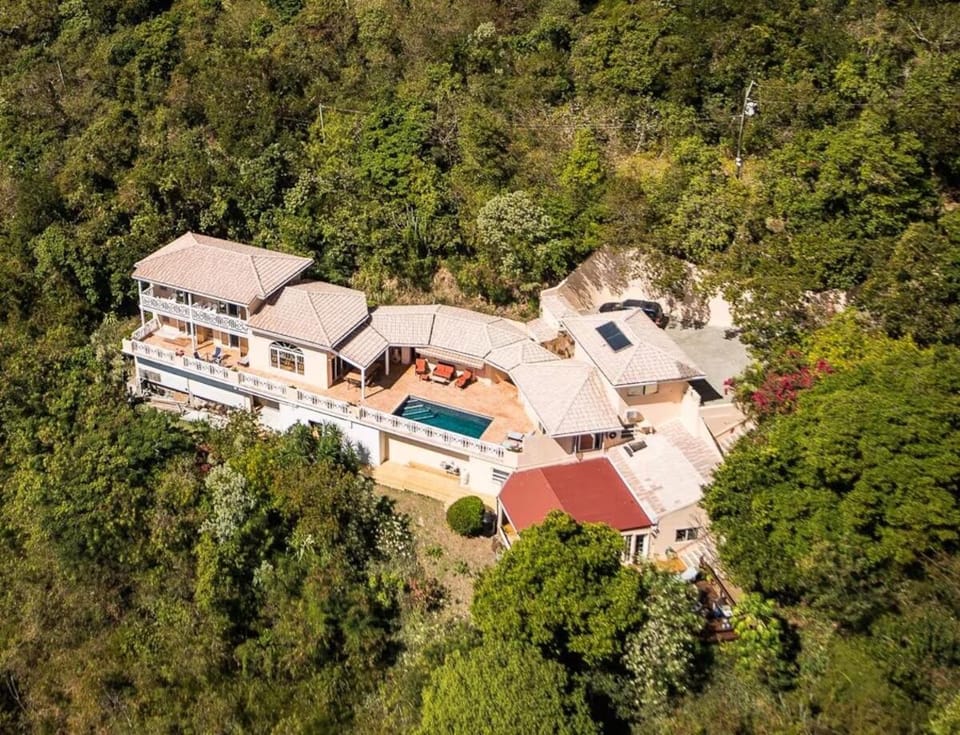 Property building, Natural landscape, Bird's eye view, Swimming pool