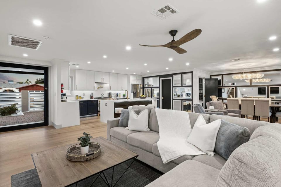 Valley View Chic Design with Pool Grille Firepit House in Scottsdale