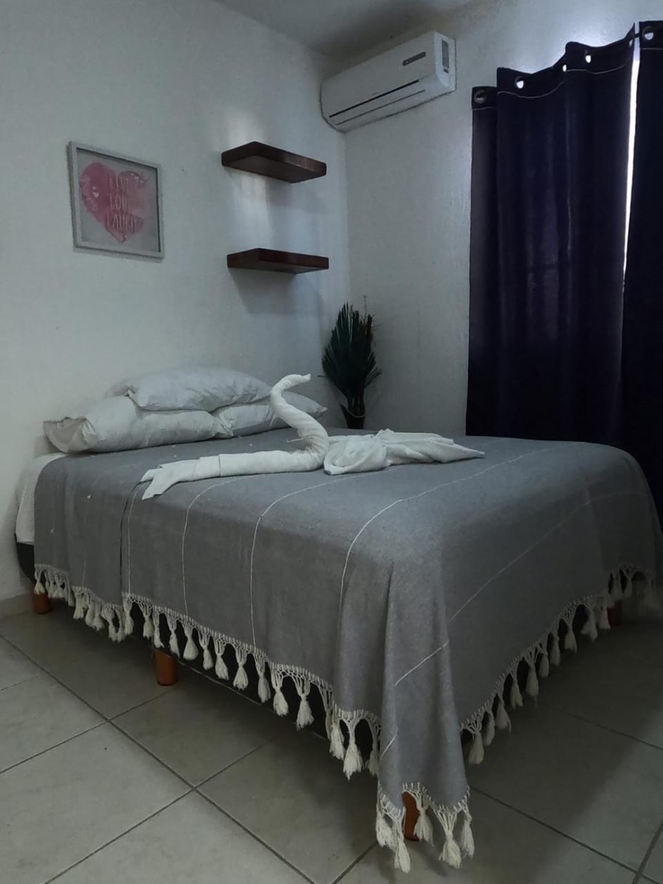 Bed, Bedroom, air conditioner