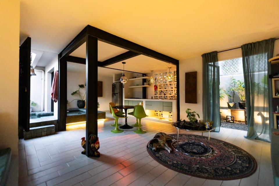 Kitchen or kitchenette, Living room, Dining area