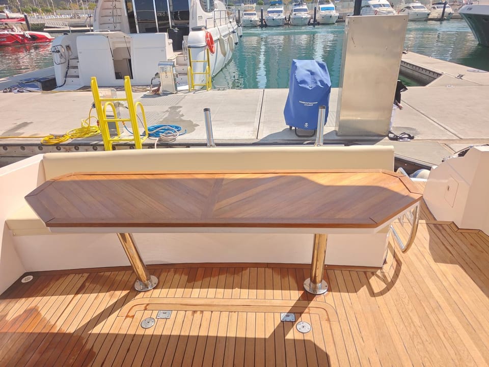 Luxury yacht Stay Dubai Docked boat in Dubai