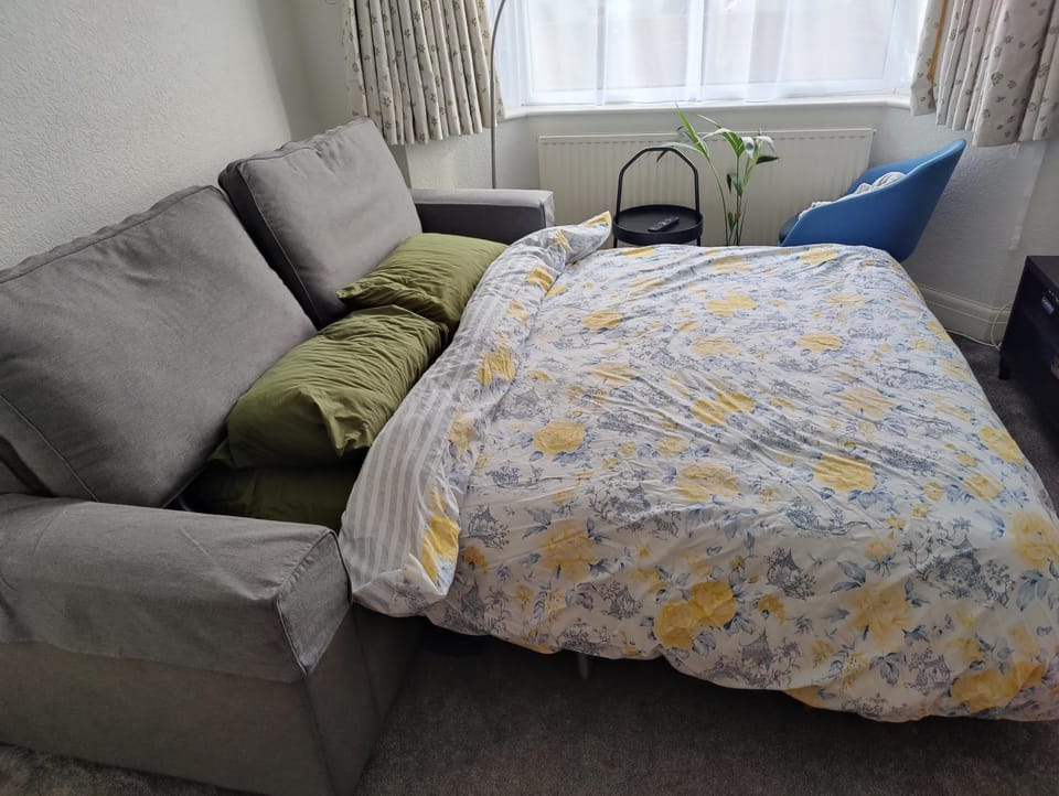 Bed, Living room, Photo of the whole room