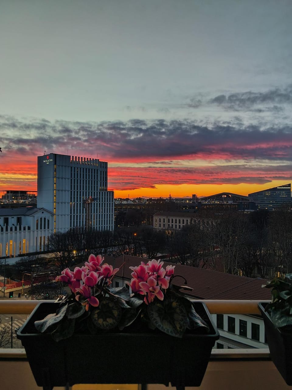 Bird's eye view, Balcony/Terrace, Balcony/Terrace, City view, Sunset