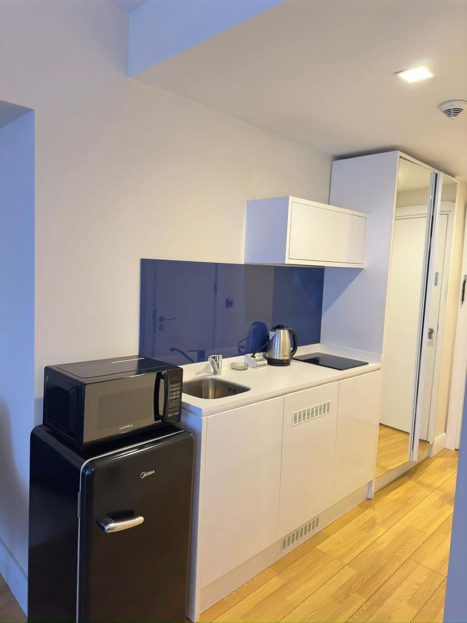 Kitchen or kitchenette, minibar, oven