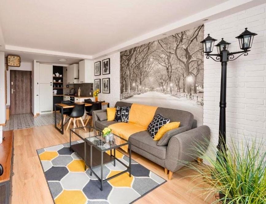Living room, Seating area, Garden view