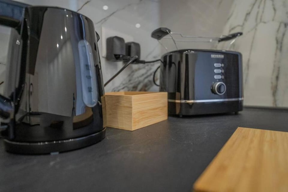 Kitchen or kitchenette, toaster