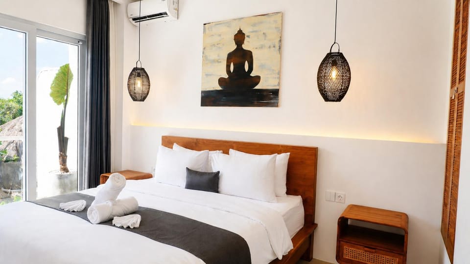 Bed, Bedroom, air conditioner