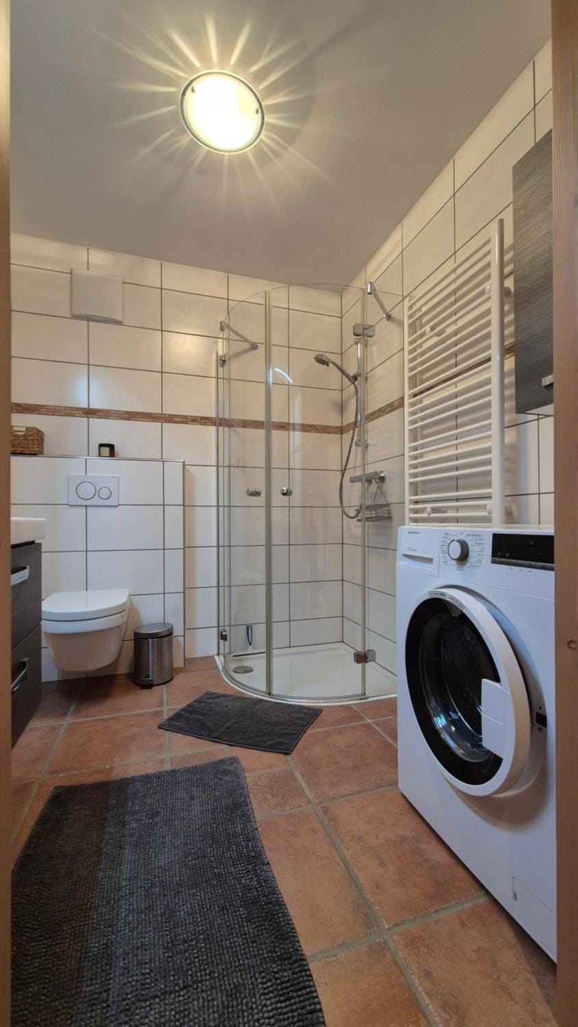Shower, Toilet, Bathroom, washing machine