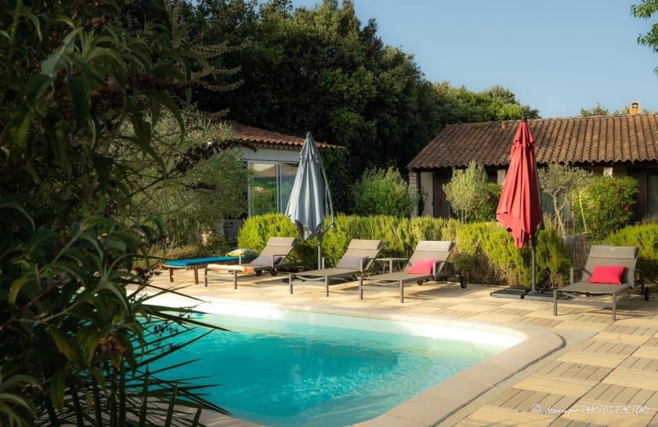 Property building, Living room, Swimming pool