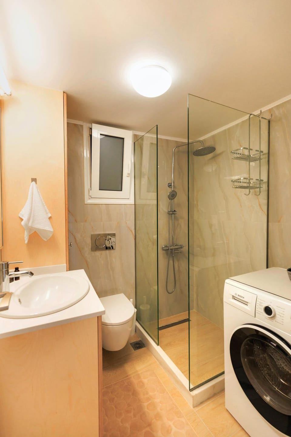 Shower, Toilet, washing machine