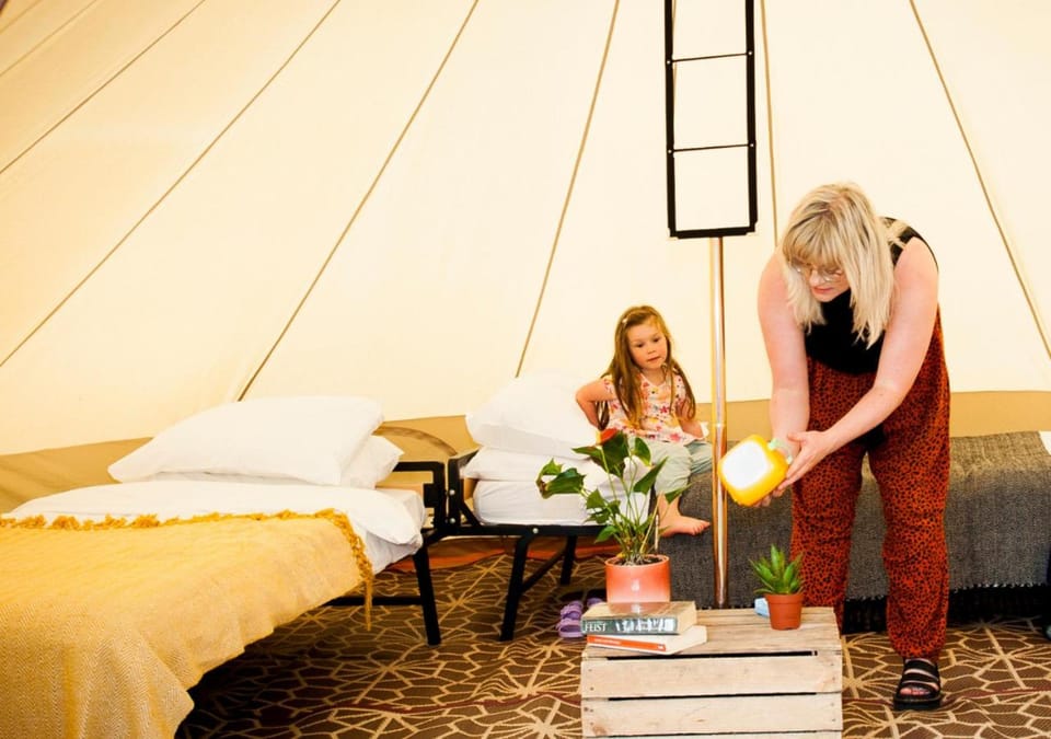 Bed, Day, Bedroom, group of guests