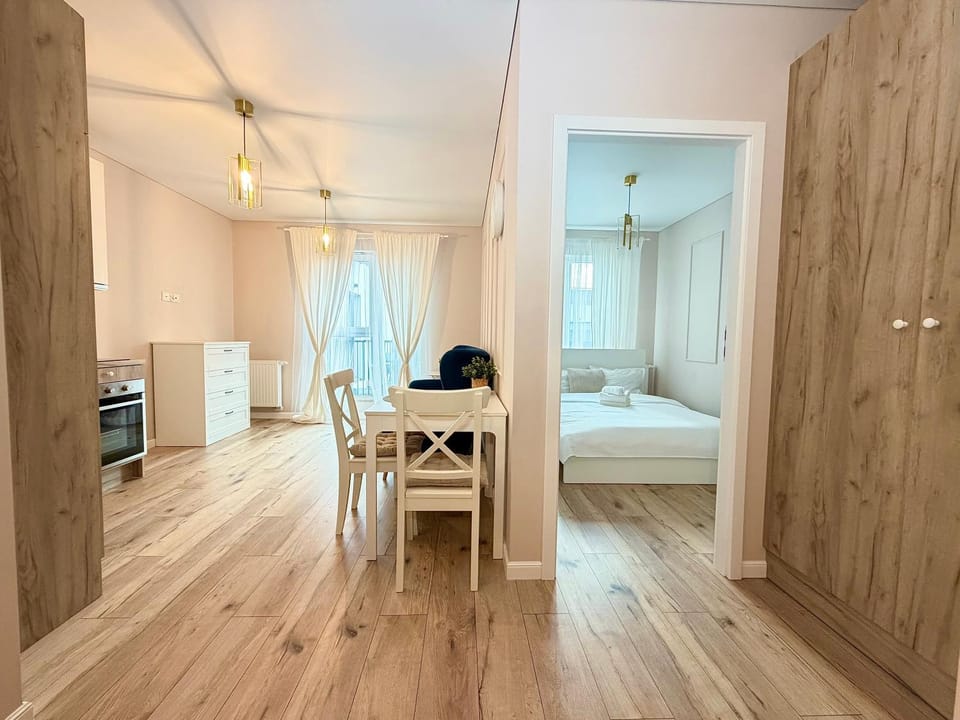 Kitchen or kitchenette, Living room, Dining area
