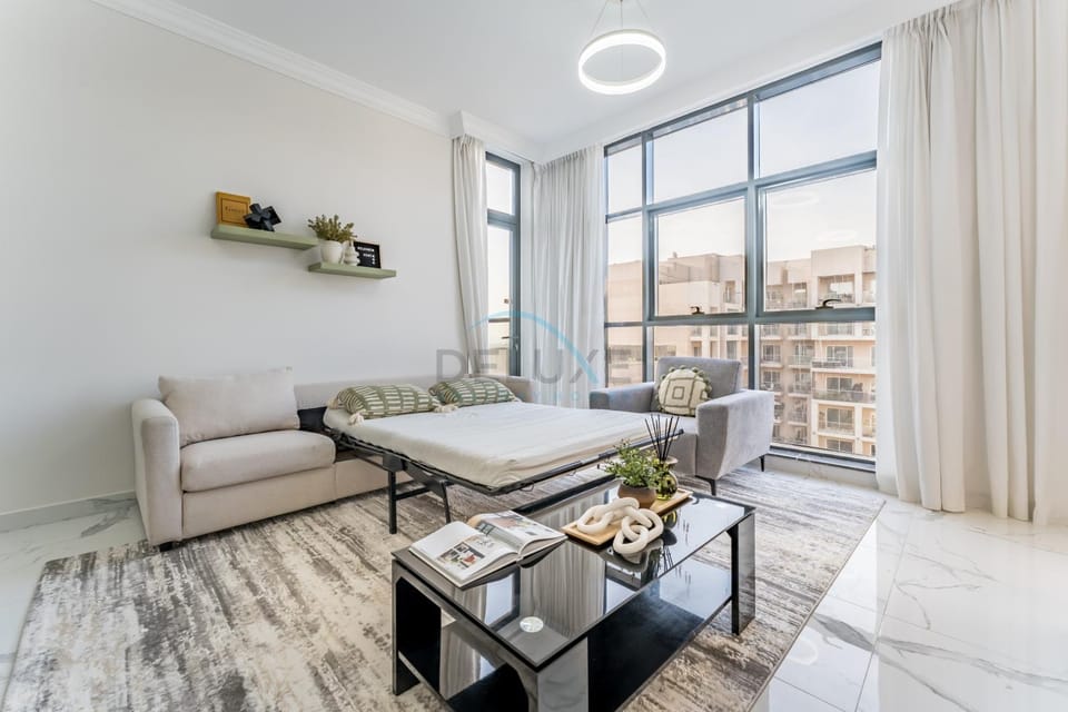 Bed, Living room, Seating area