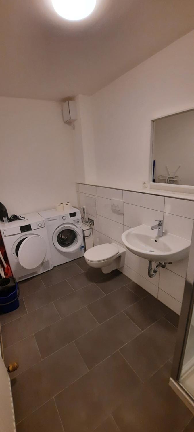 Toilet, Bathroom, washing machine, dryer