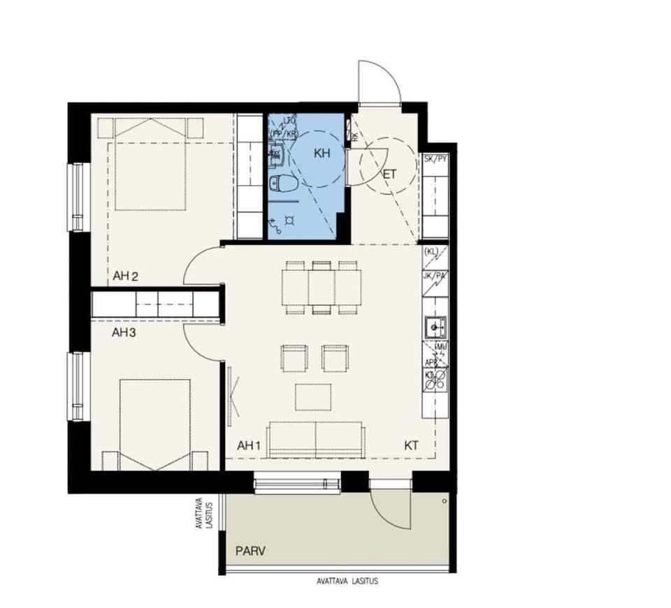Shower, Bathroom, Balcony/Terrace, Living room, Floor plan, Dining area, Bedroom, laundry, washing machine, kitchen