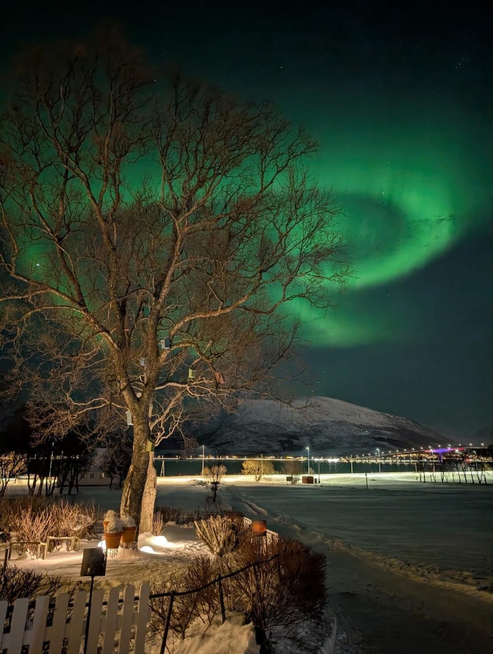 Nearby landmark, Night, Natural landscape, Winter