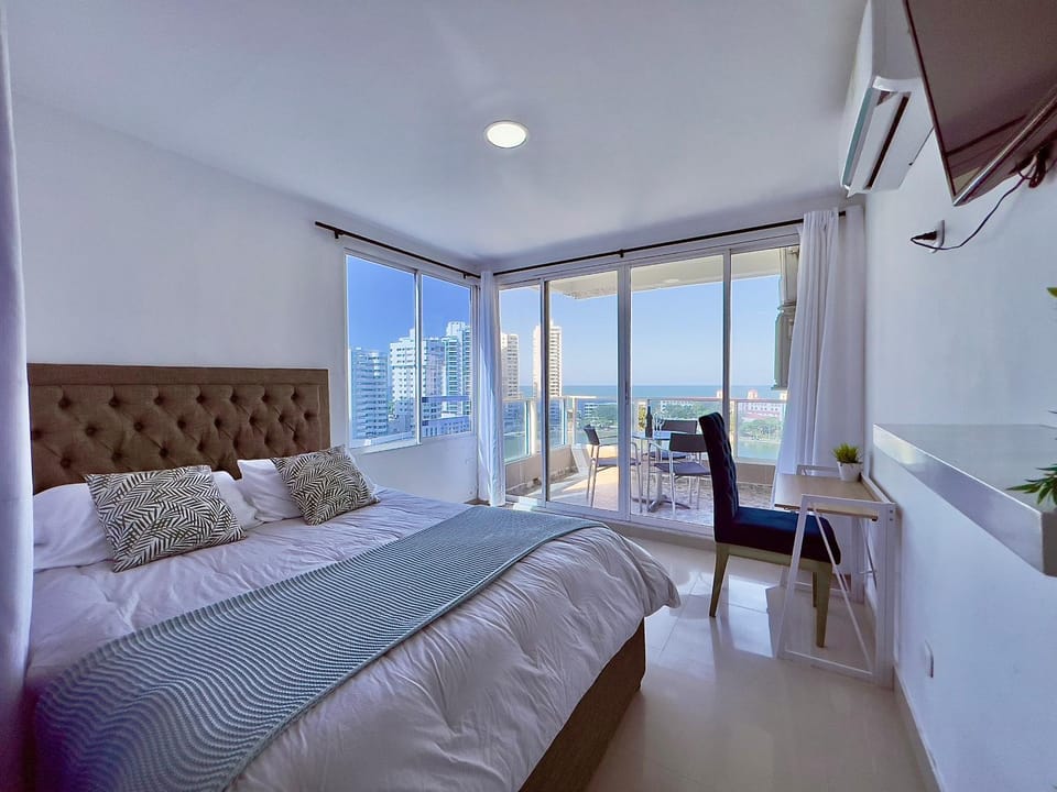 Apartamento con vista al mar - Riviera Mulata Beach Apartment in Cartagena