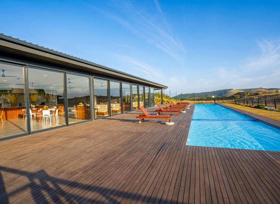 Natural landscape, Pool view, Swimming pool, sunbed