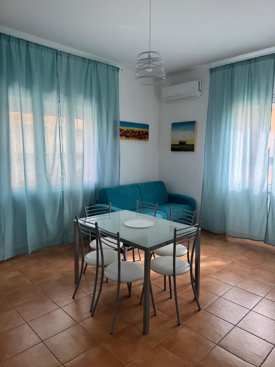 Living room, kitchen