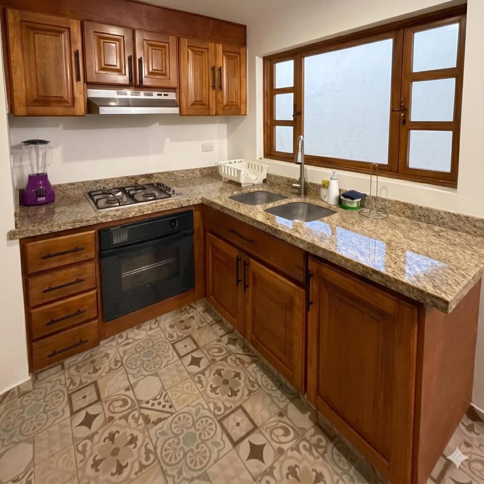 Kitchen or kitchenette, dishwasher