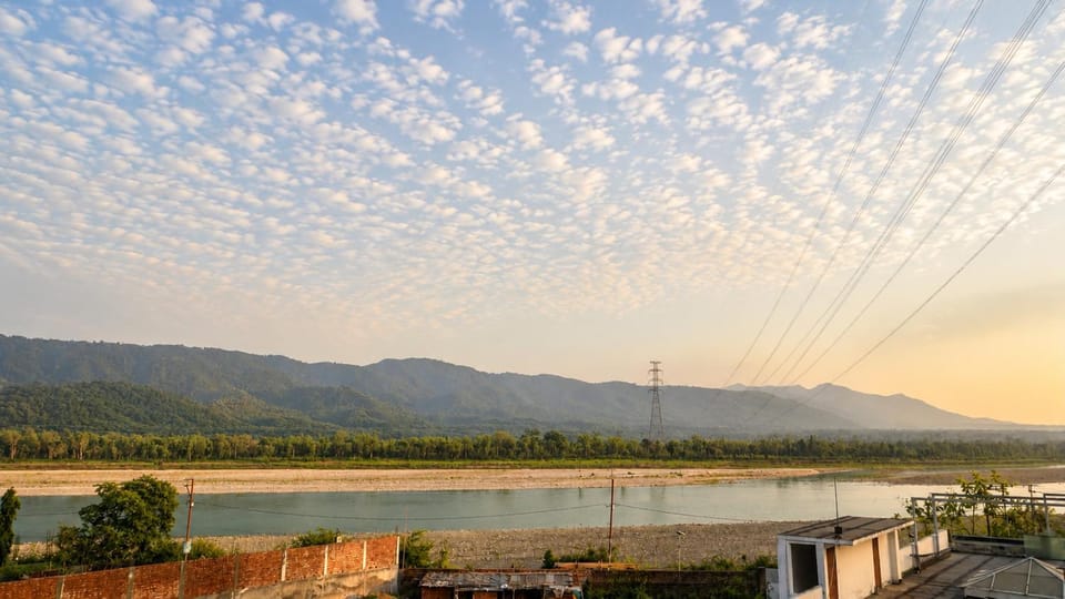 Day, Natural landscape, Mountain view, River view, Sunset