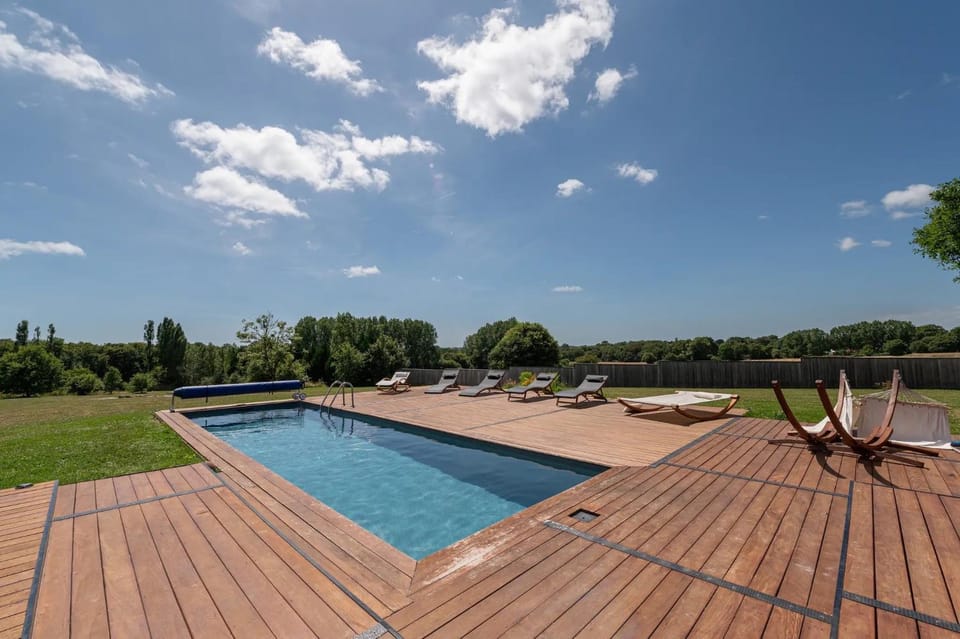 Property building, Living room, Swimming pool