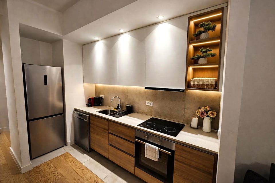 Kitchen or kitchenette, Decorative detail, stove, kitchen