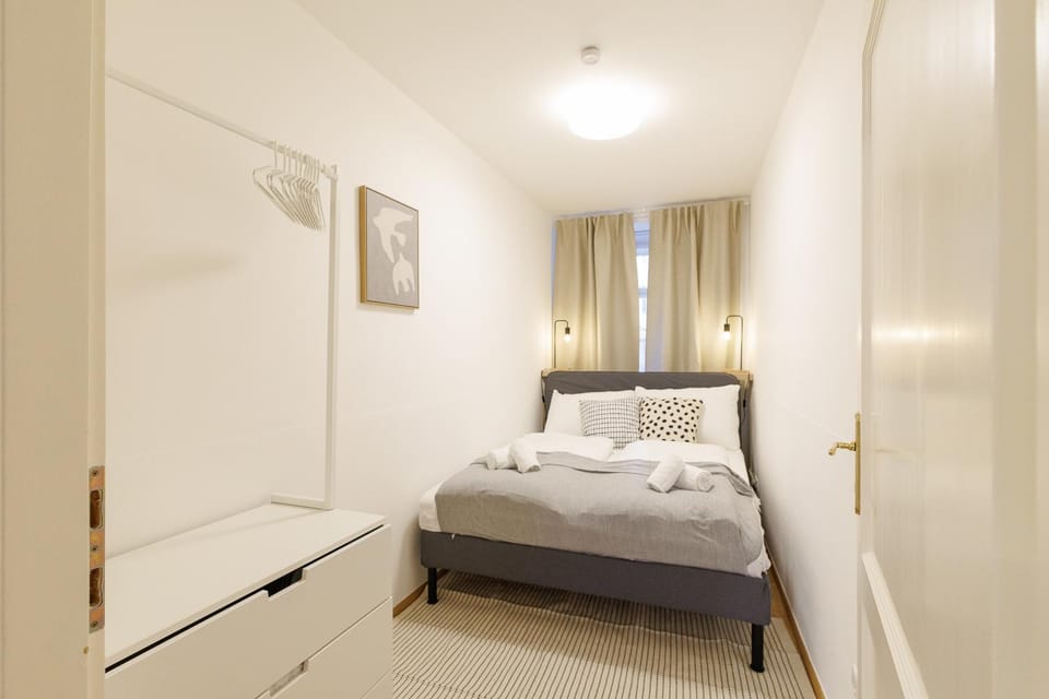 Bed, Photo of the whole room, Bedroom, towels, wardrobe