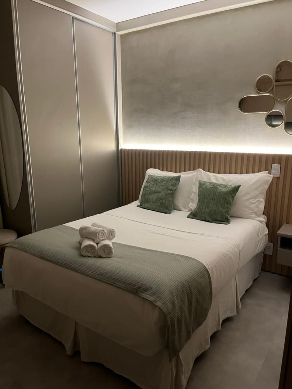 Bed, Photo of the whole room, Bedroom, towels, wardrobe
