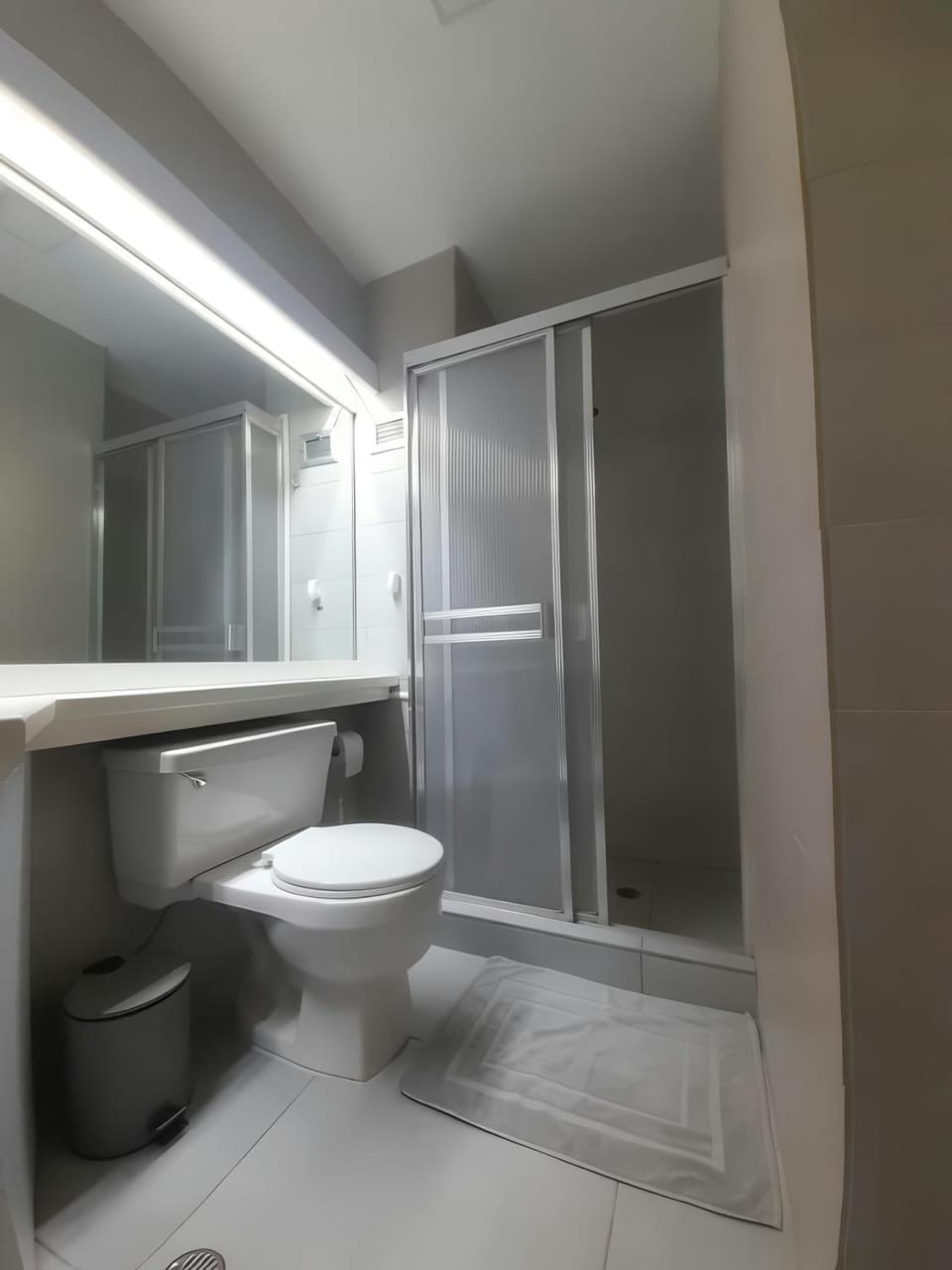 Shower, Bathroom, hair dryier, towels