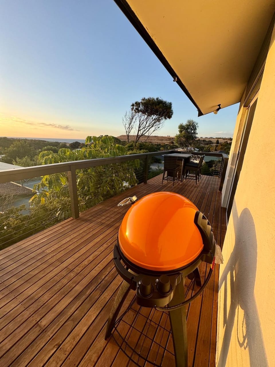 BBQ facilities, Balcony/Terrace, Dining area, Beach, Sunset