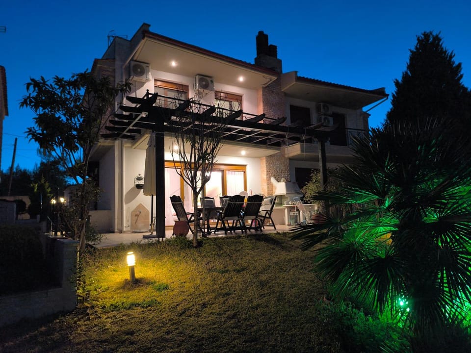 Patio, Night, Garden, Garden view