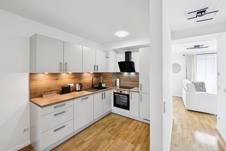 Kitchen or kitchenette, dishwasher, oven, stove, toaster