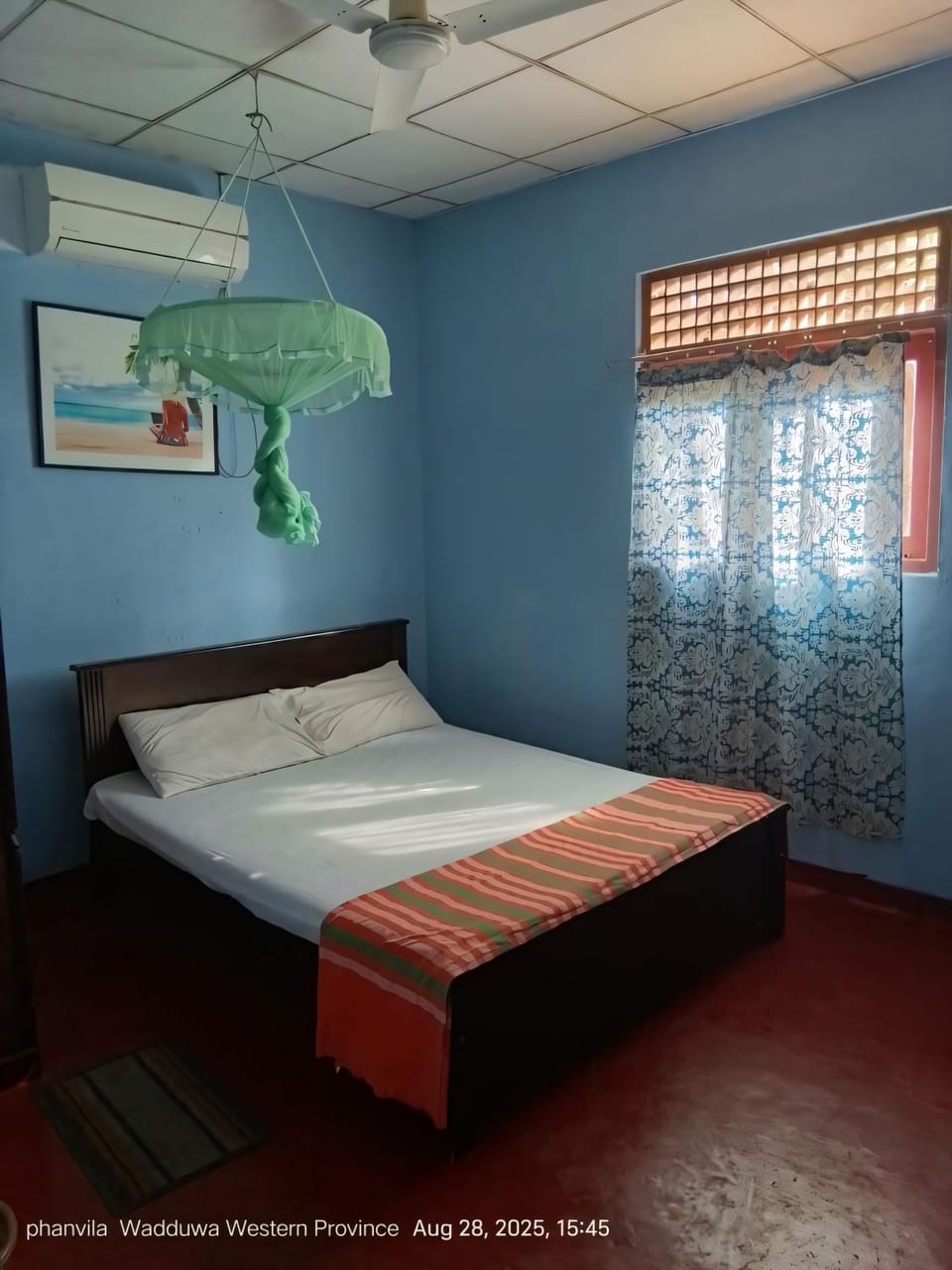 Bed, Photo of the whole room, Bedroom, air conditioner, air conditioner