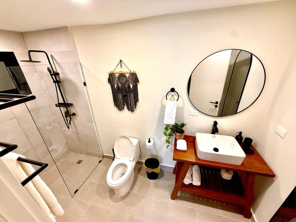 Shower, Toilet, Bathroom, towels