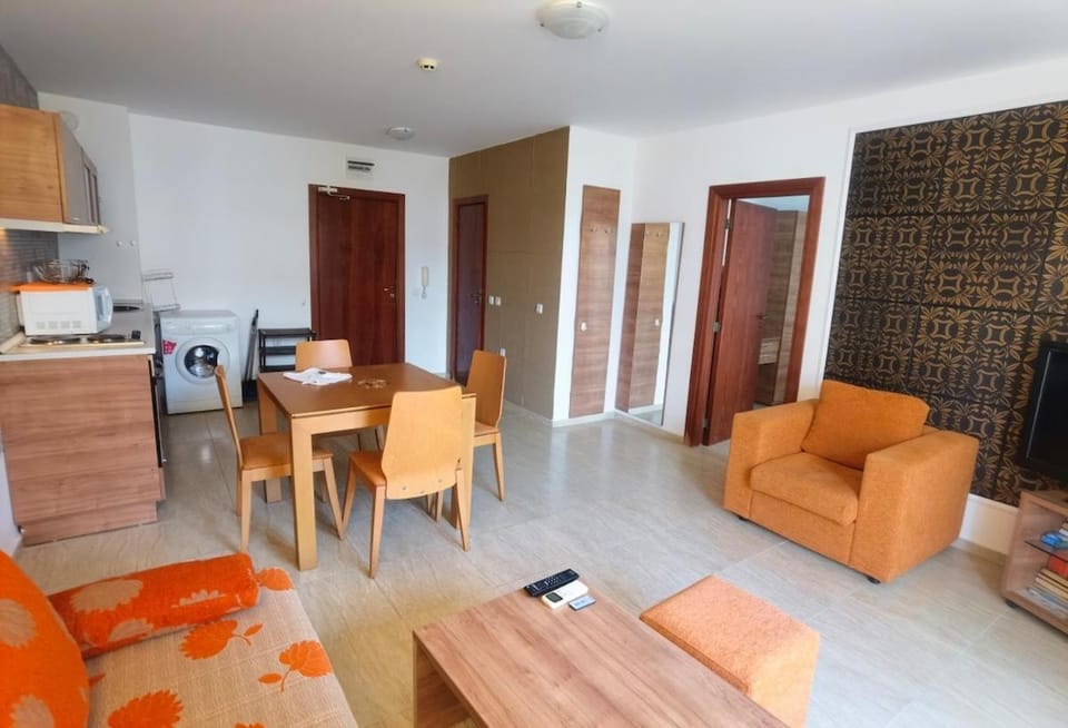 Living room, kitchen