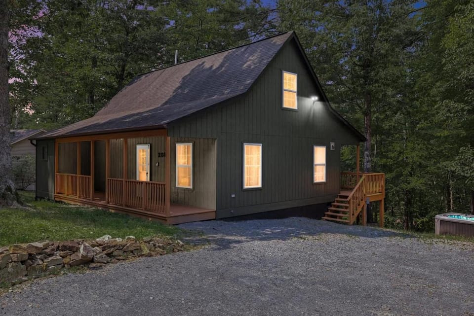 Property building, Night, Natural landscape