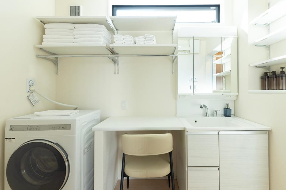 towels, washing machine, dryer