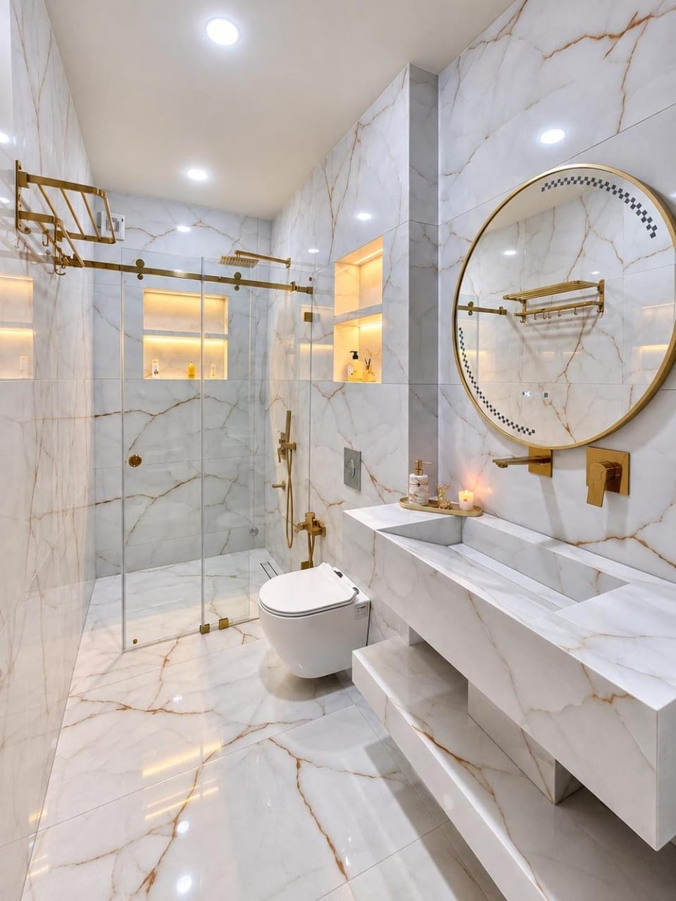 Shower, Toilet, Bathroom, towels