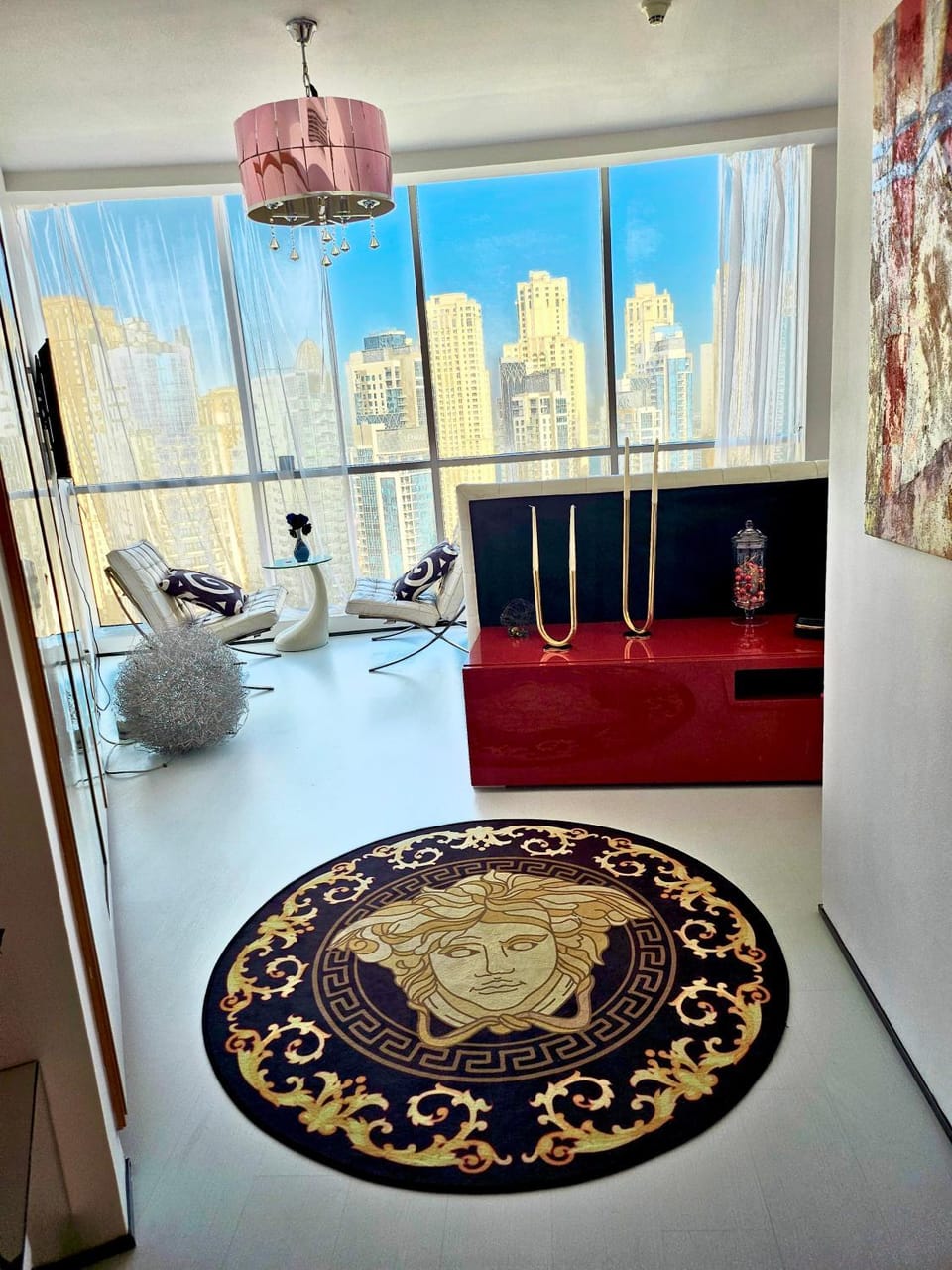 Vip guestroom 360 view of marina private terrace with pool Vacation rental in Dubai