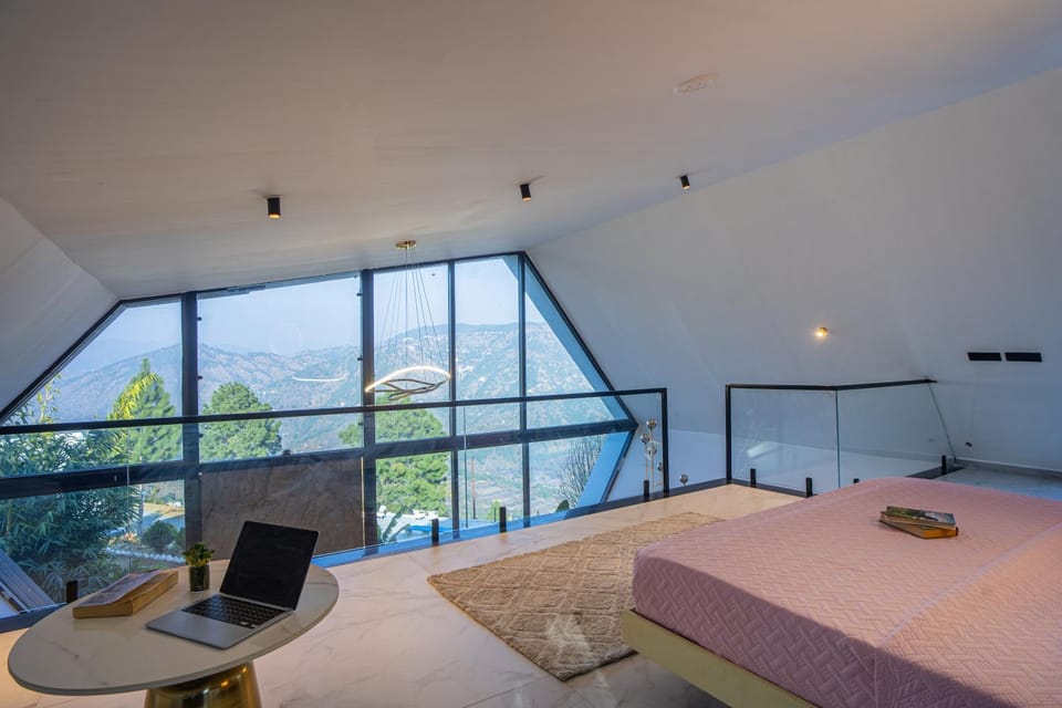 Bed, View (from property/room), Seating area, Bedroom