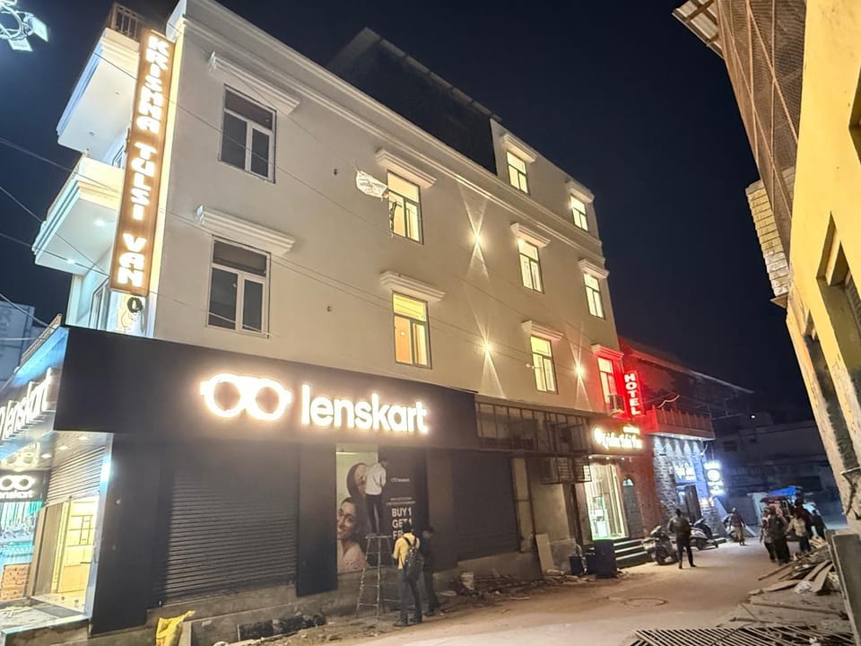 Property building, Night, Property logo or sign, Street view